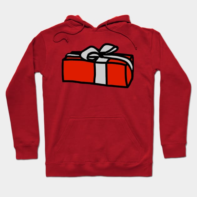 One Wrapped Gift Box for Christmas or Birthday Hoodie by ellenhenryart